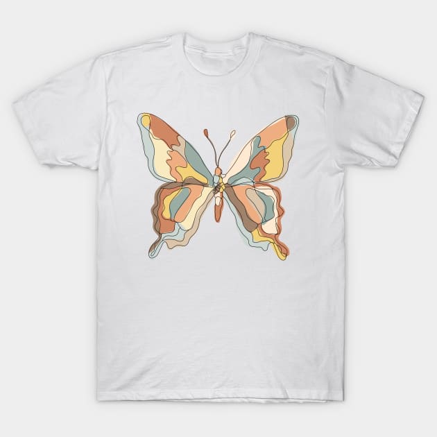 cute butterfly pastel boho aesthetic T-Shirt by andienoelm